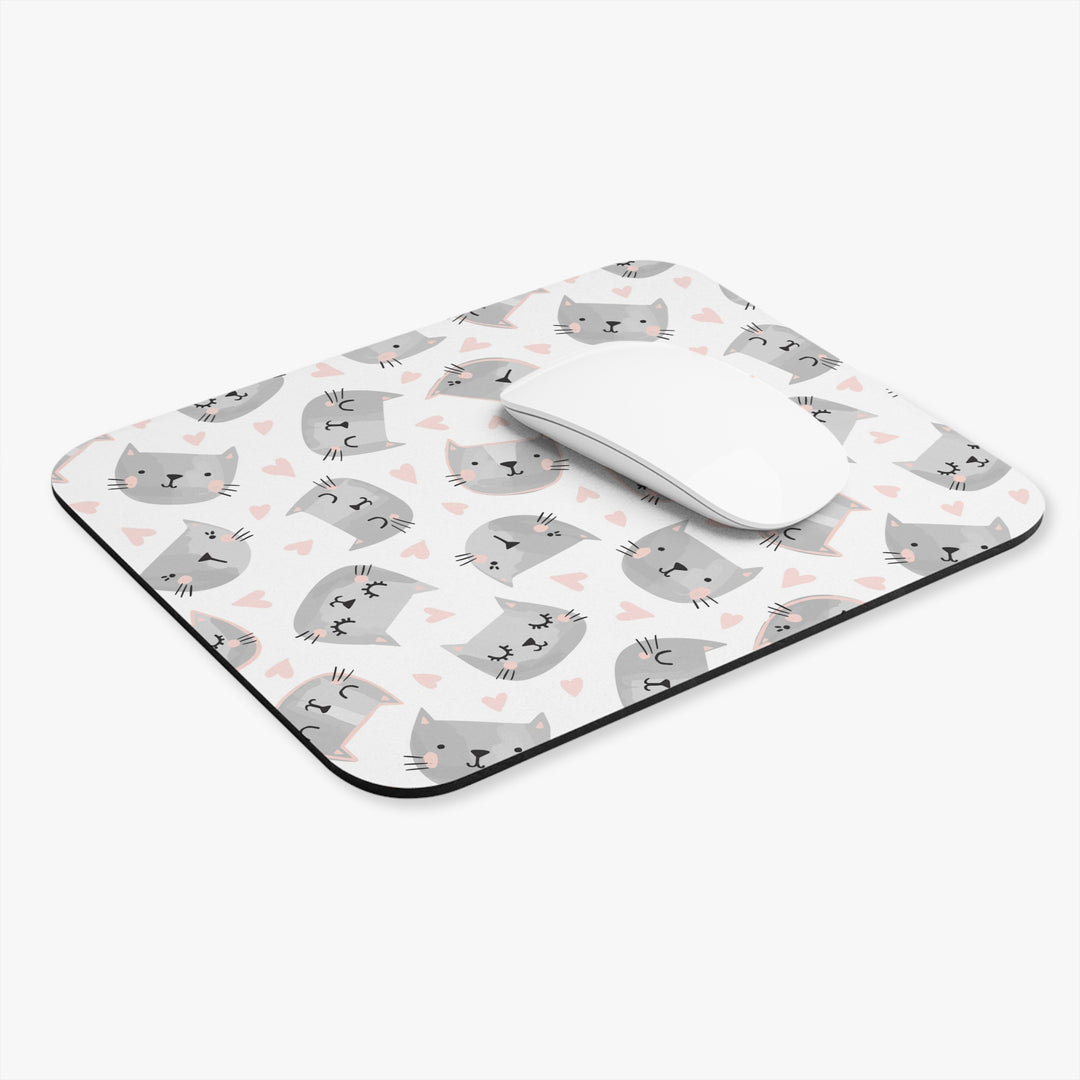 Sweet Gray Kitty Mouse Pad