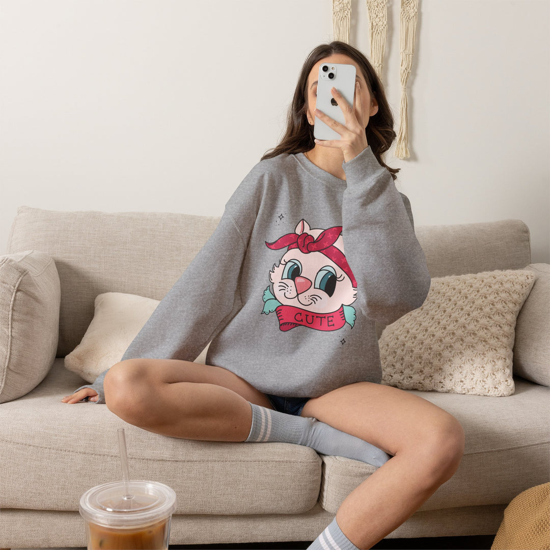 Tattoo Cat Crewneck Sweatshirt