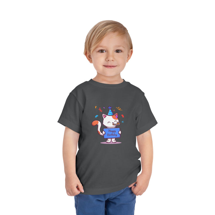 Birthday Celebration Cat Toddler Tee