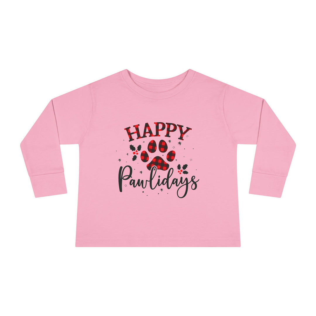 Happy Pawlidays Toddler Long Sleeve Tee