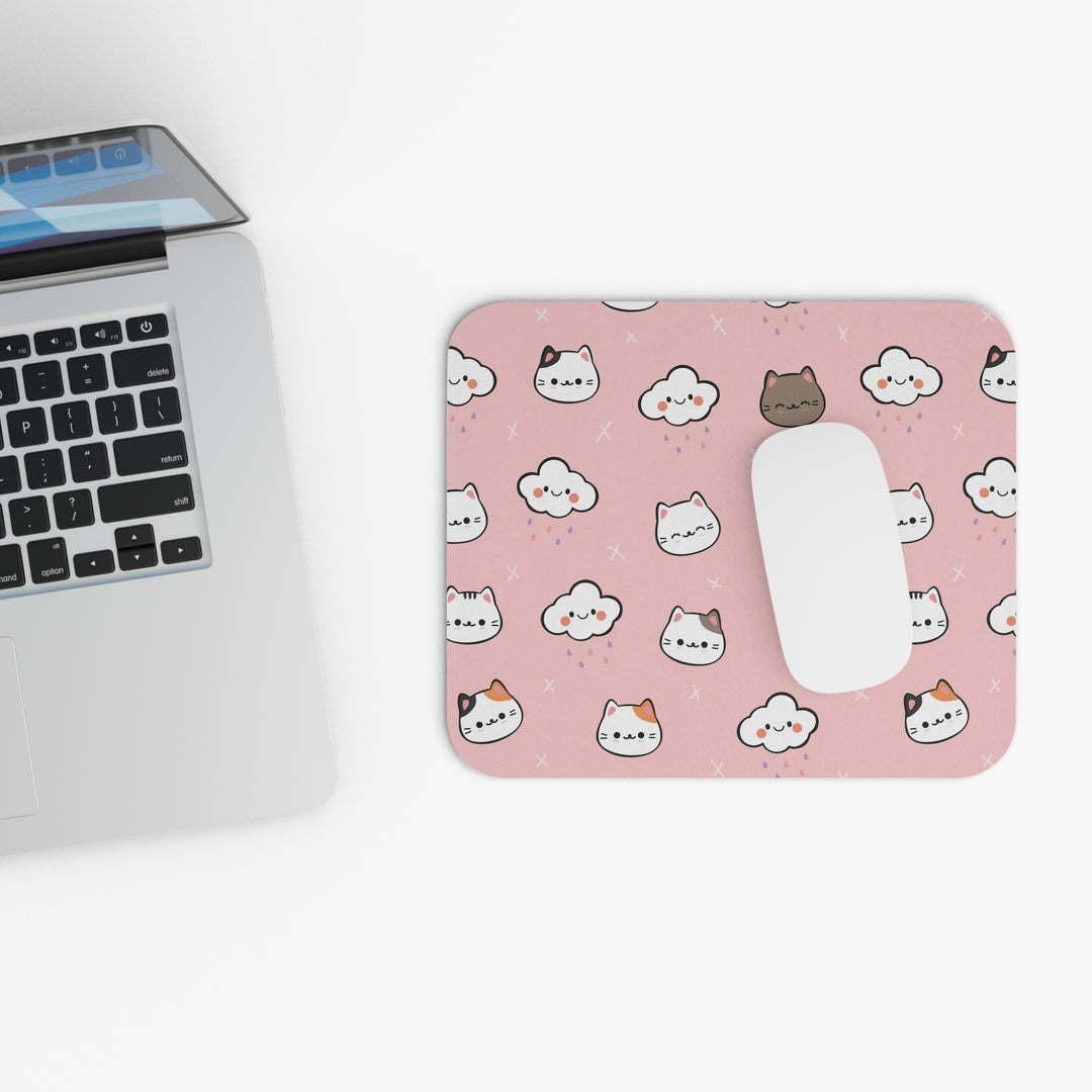 Rain Cloud Kitty Mouse Pad