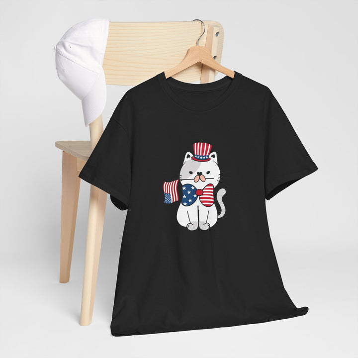 Patriotic Cat Cotton Tee