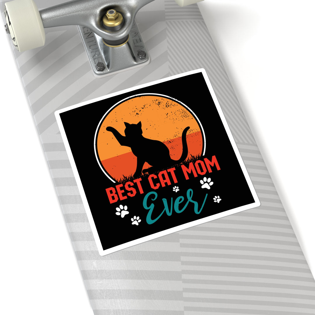 Best Cat Mom Ever Square Sticker