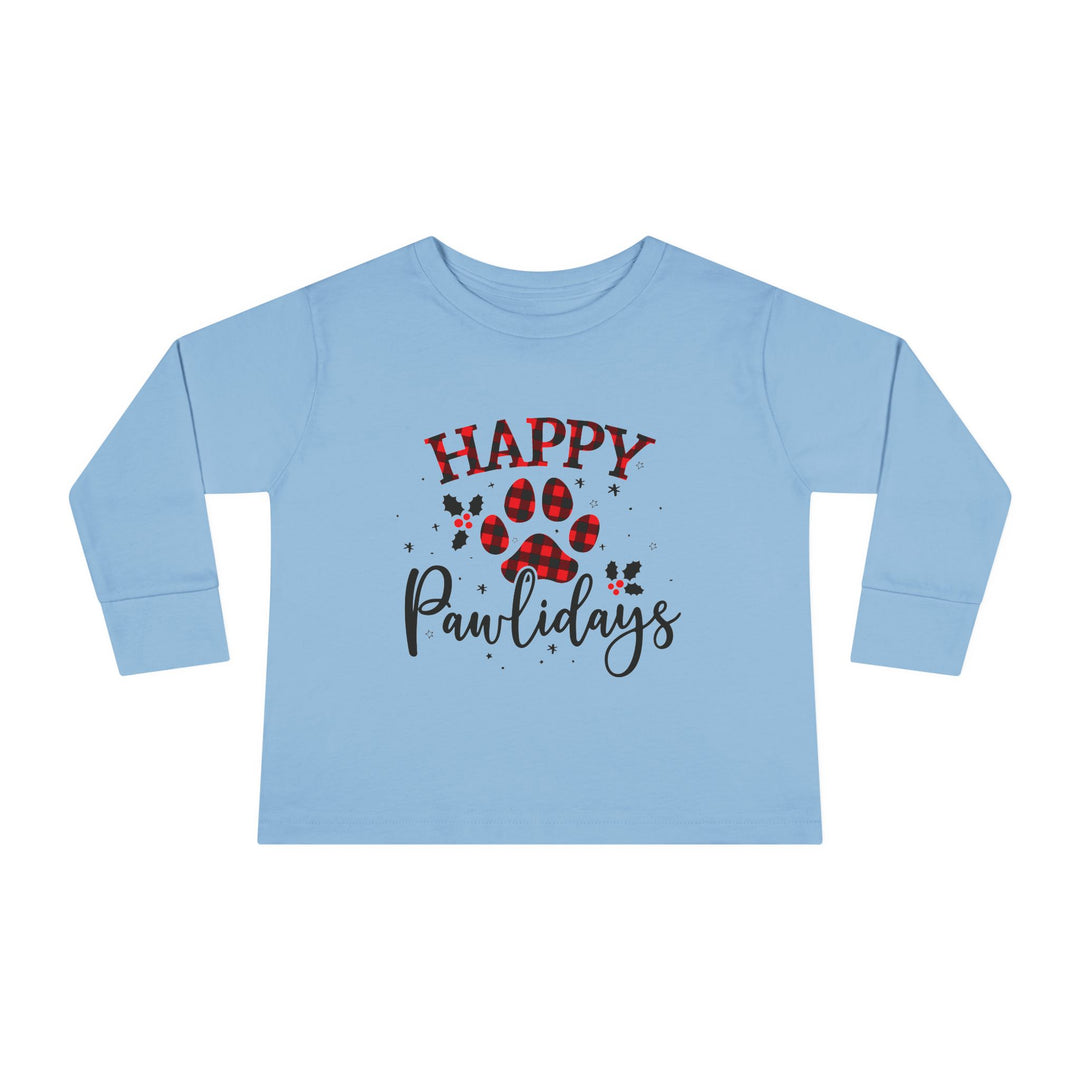 Happy Pawlidays Toddler Long Sleeve Tee