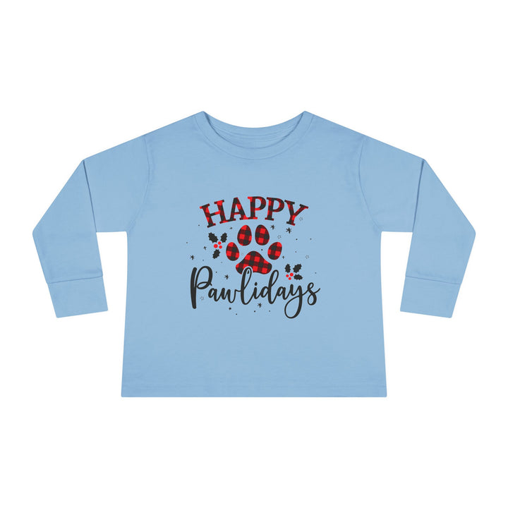 Happy Pawlidays Toddler Long Sleeve Tee