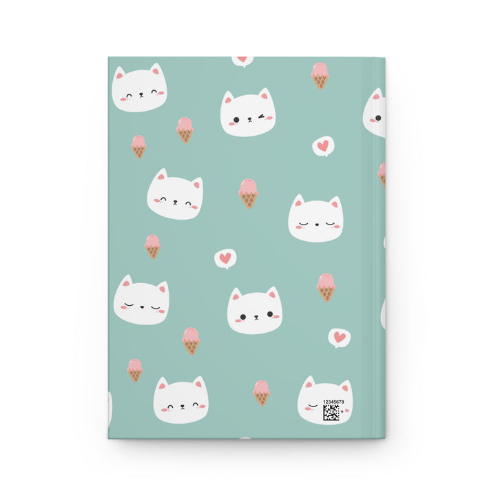 Cats and Ice Cream Hardcover Journal