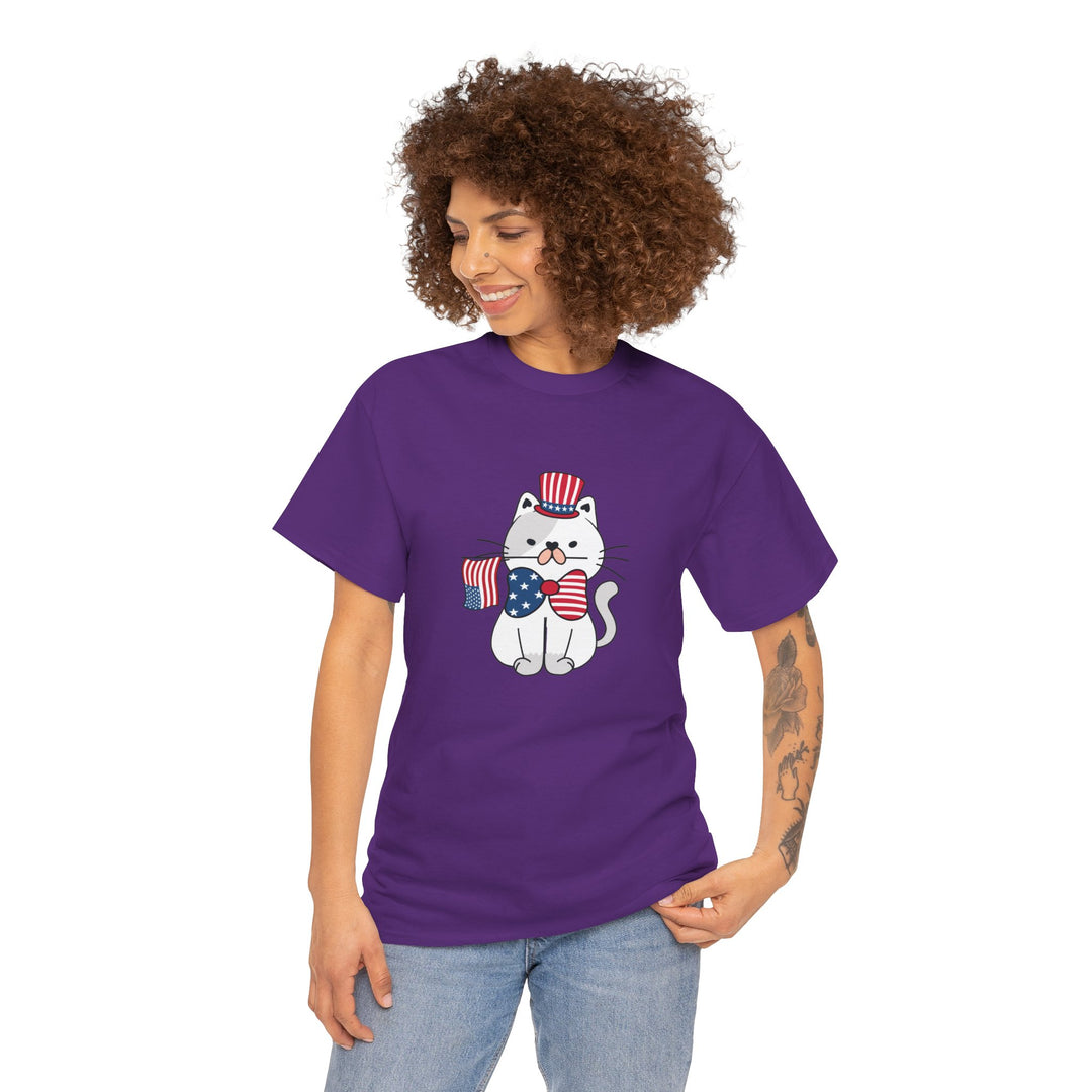 Patriotic Cat Cotton Tee