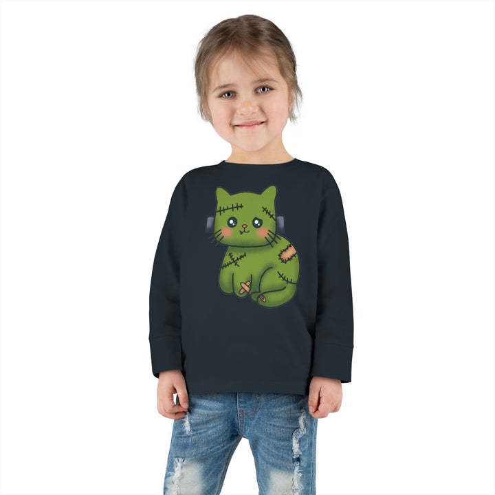 Frankenkitty Toddler Long Sleeve Tee