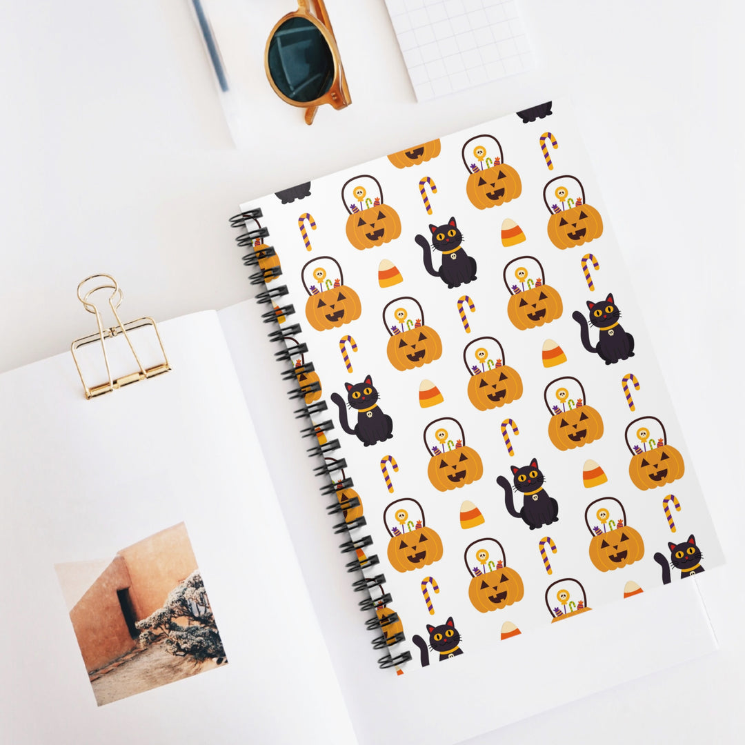 Happy Halloween Cat Spiral Notebook