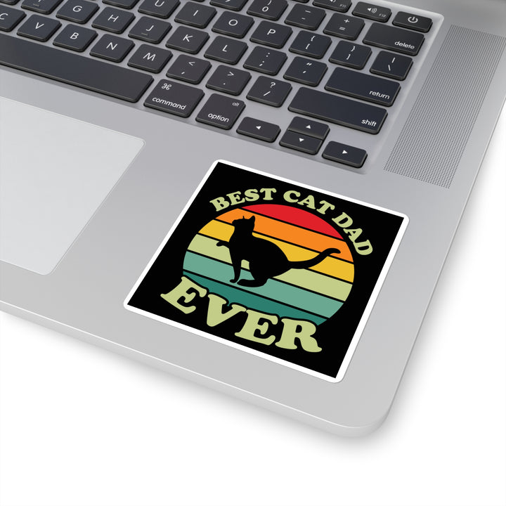 Best Cat Dad Ever Square Sticker