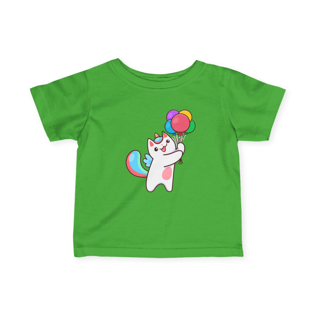 Caticorn and Balloons Infant Fine Jersey Tee