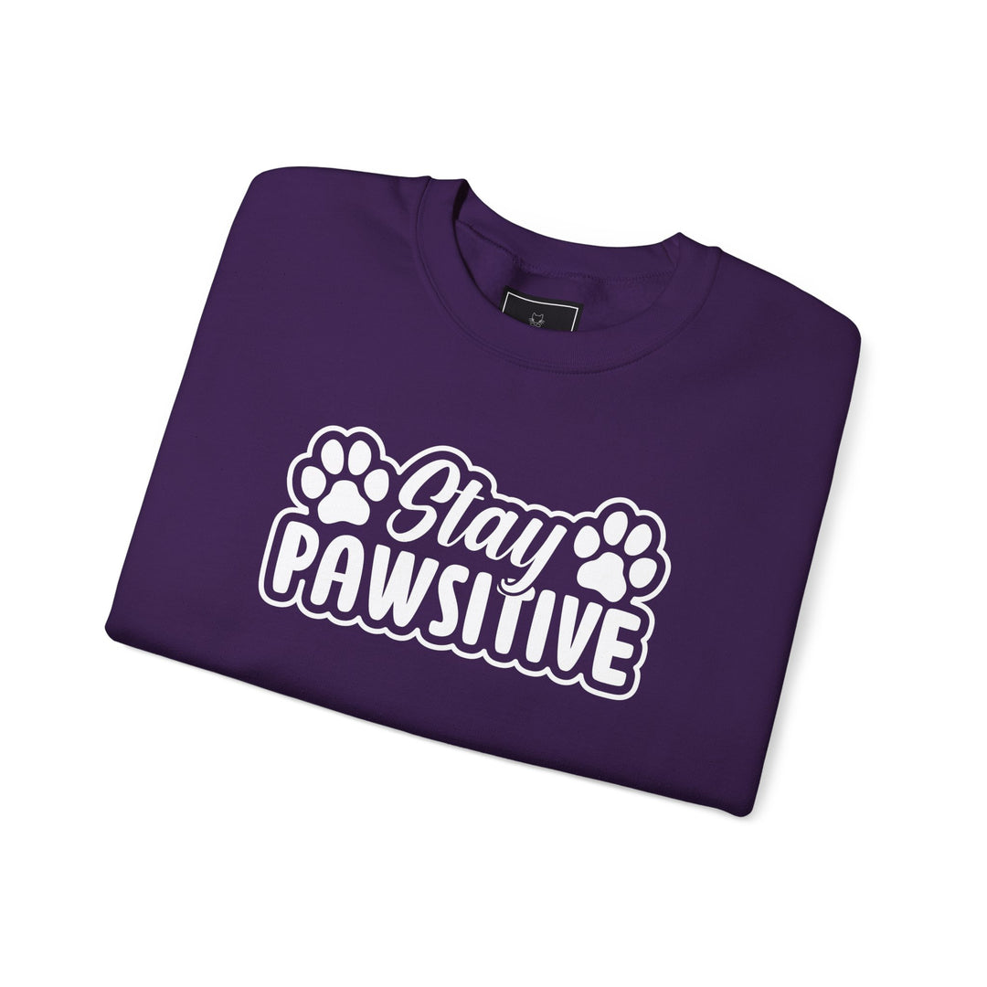Stay Pawsitive Unisex Crewneck Sweatshirt