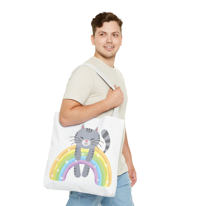 Over the Rainbow Cat Tote Bag