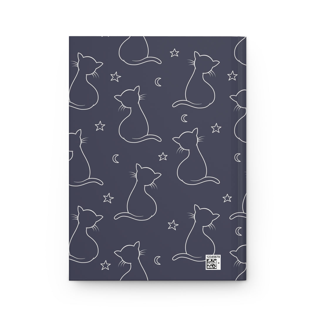 Night Sky Cat Hardcover Journal