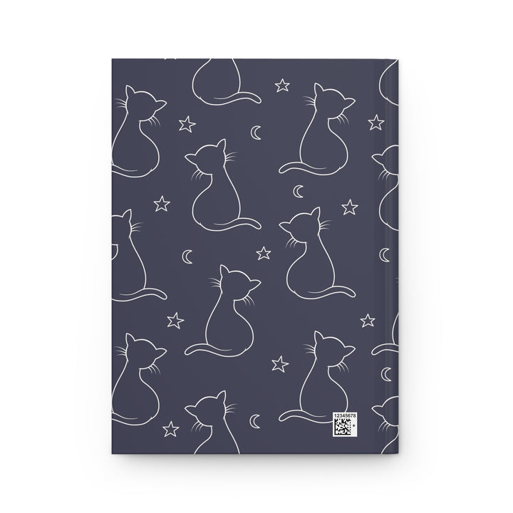 Night Sky Cat Hardcover Journal
