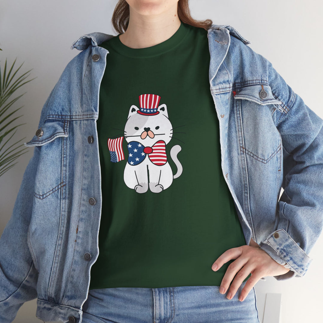 Patriotic Cat Cotton Tee