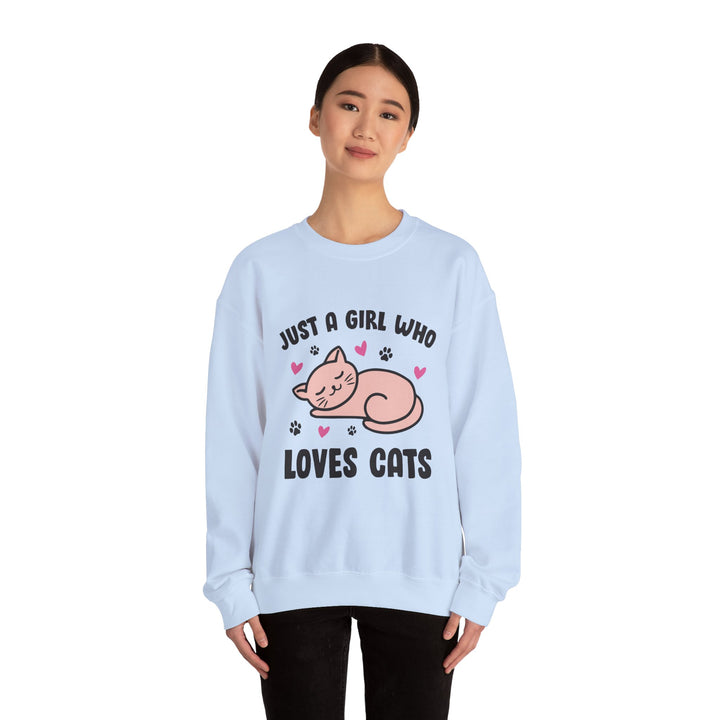 Girl Who Loves Cats Crewneck Sweatshirt