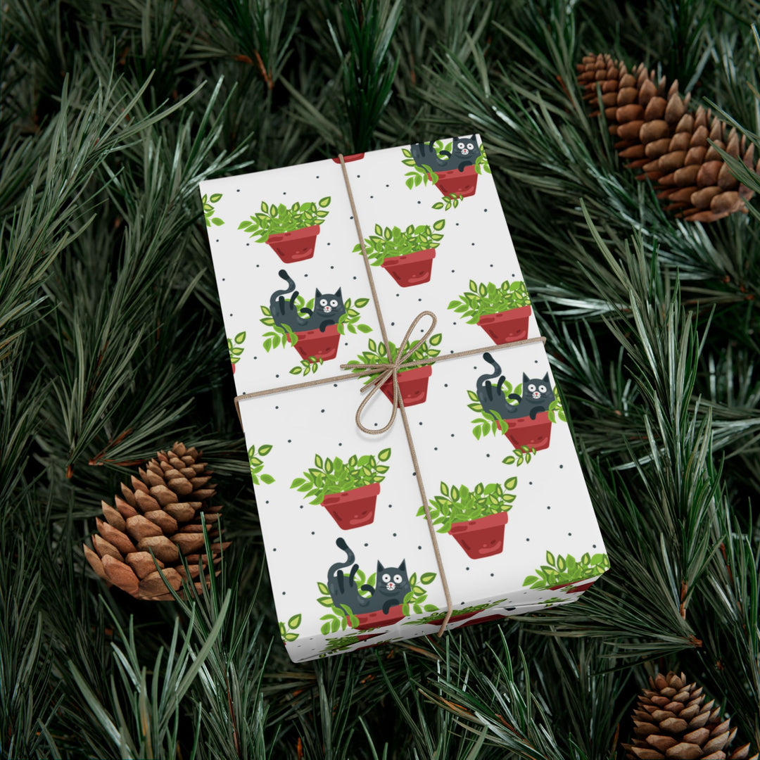 Plant Lover Cat Gift Wrap
