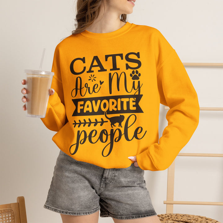 Cats Are My Favorite People Crewneck Sweatshirt
