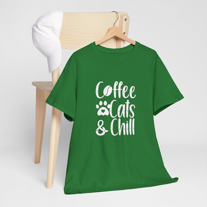 Coffee Cats and Chill Cotton Tee