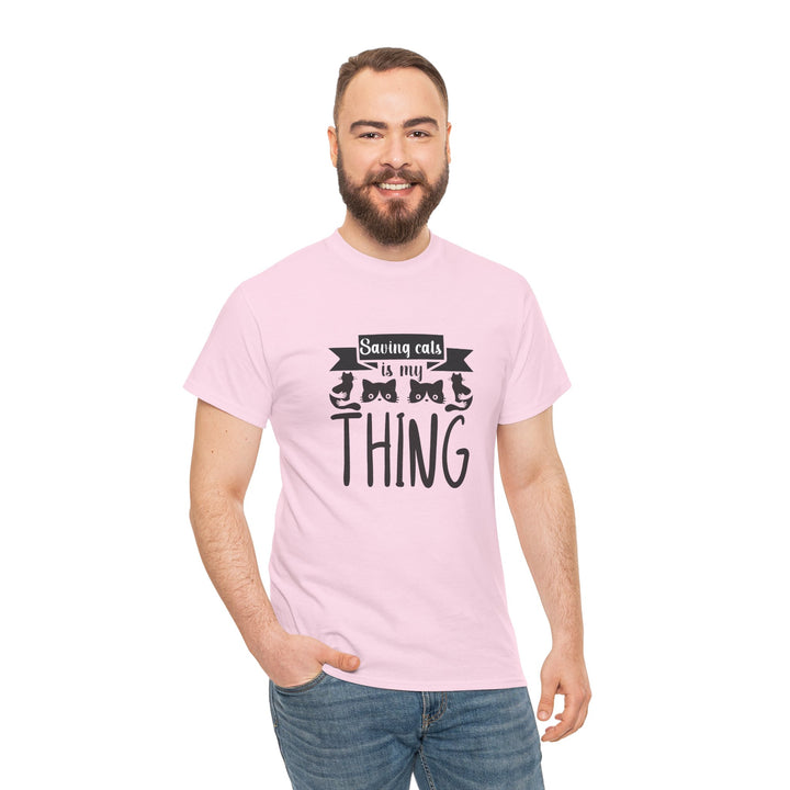 Saving Cats Is My Thing Cotton Tee