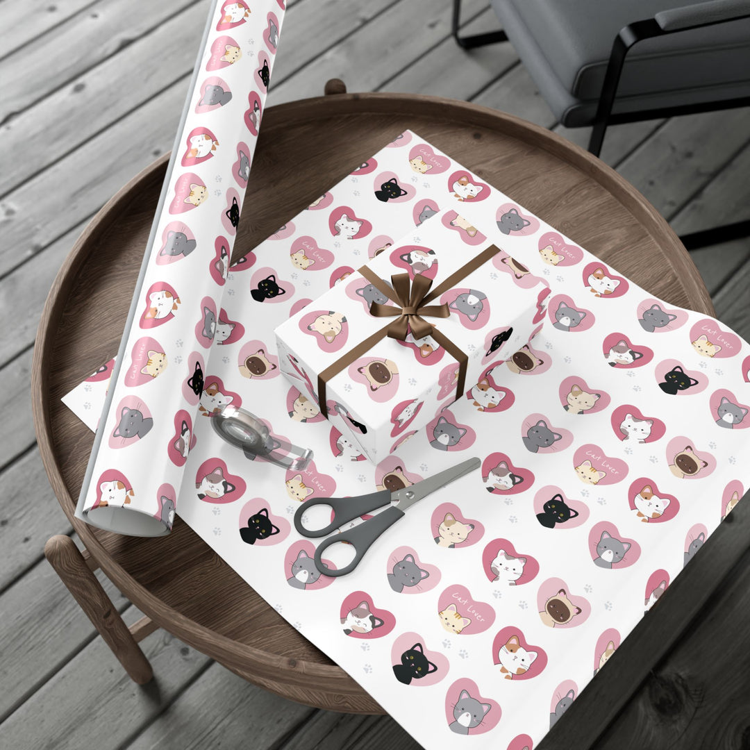 Cat Heart Gift Wrap