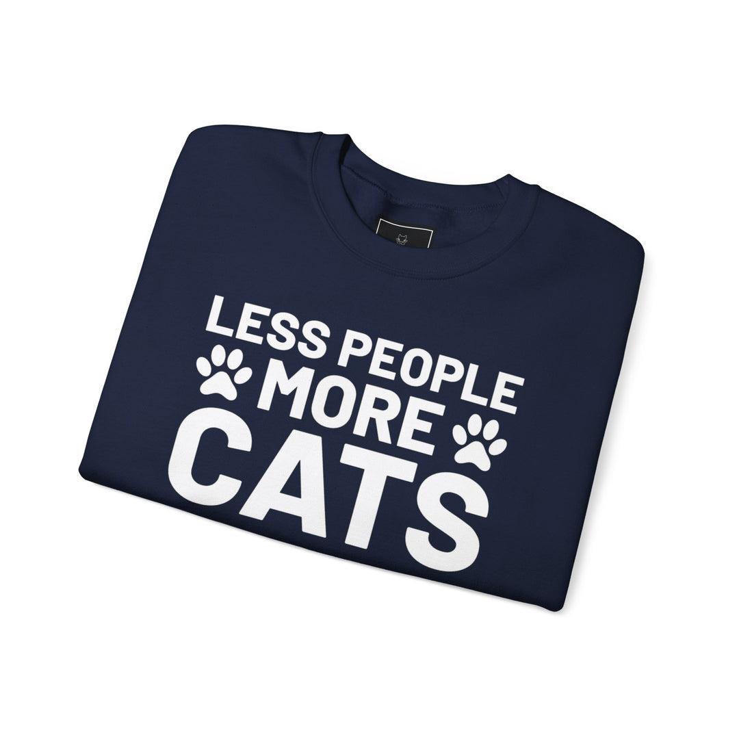 Less People More Cats Crewneck Sweatshirt