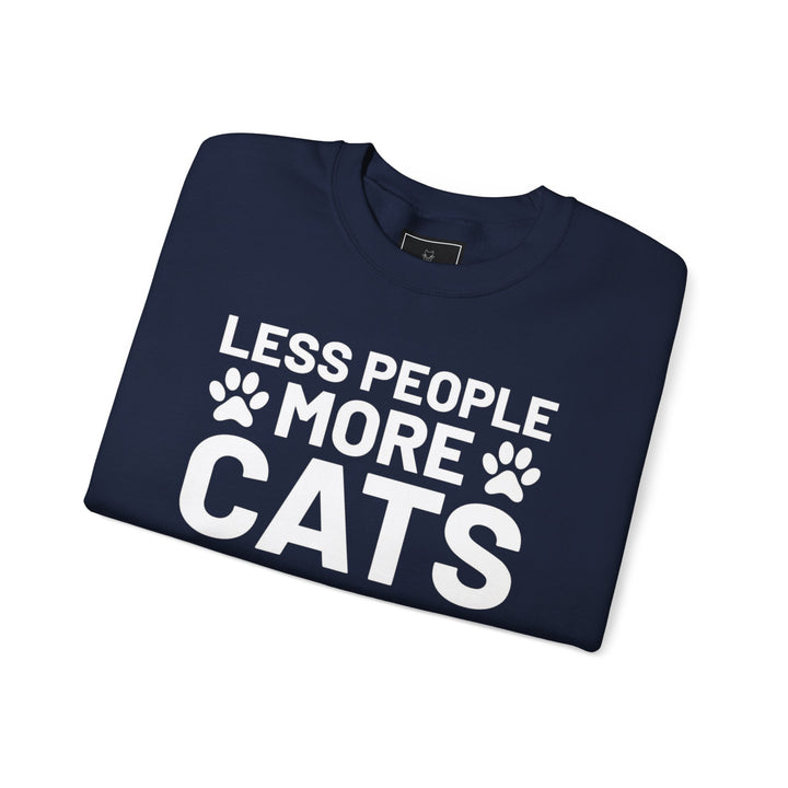Less People More Cats Crewneck Sweatshirt