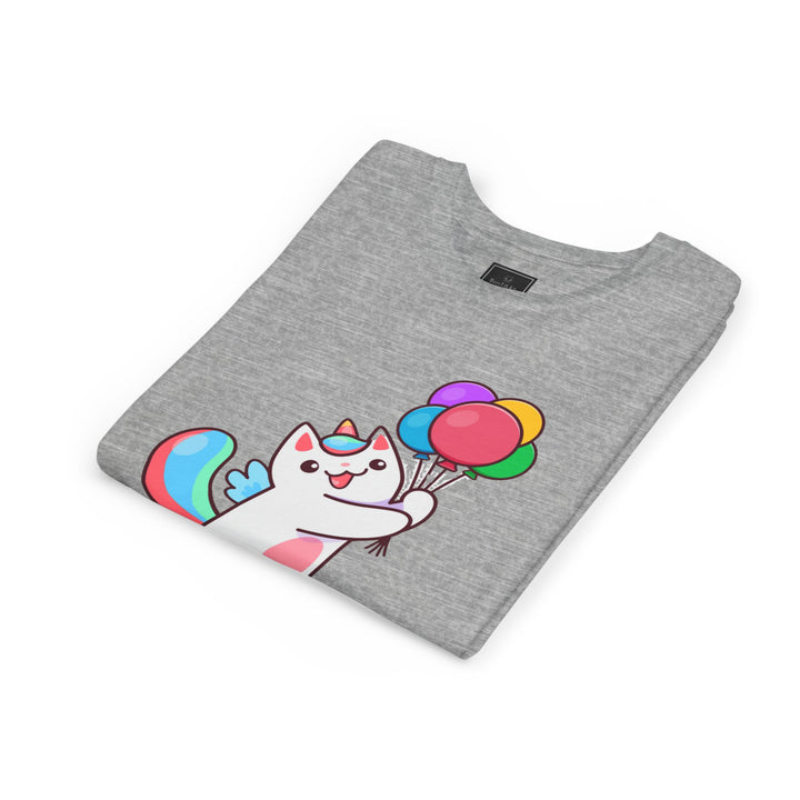 Caticorn and Balloons Youth Short Sleeve Tee