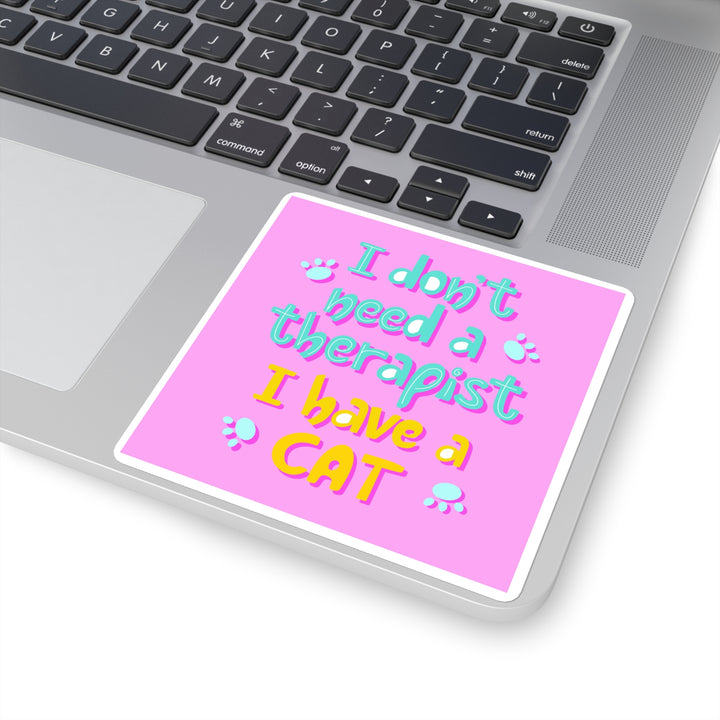 Therapist Cat Square Sticker