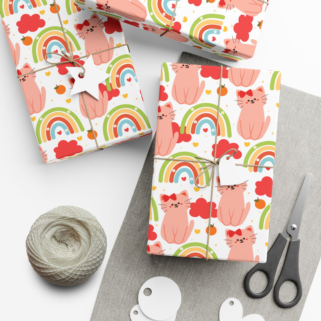 Kitties and Rainbows Gift Wrap