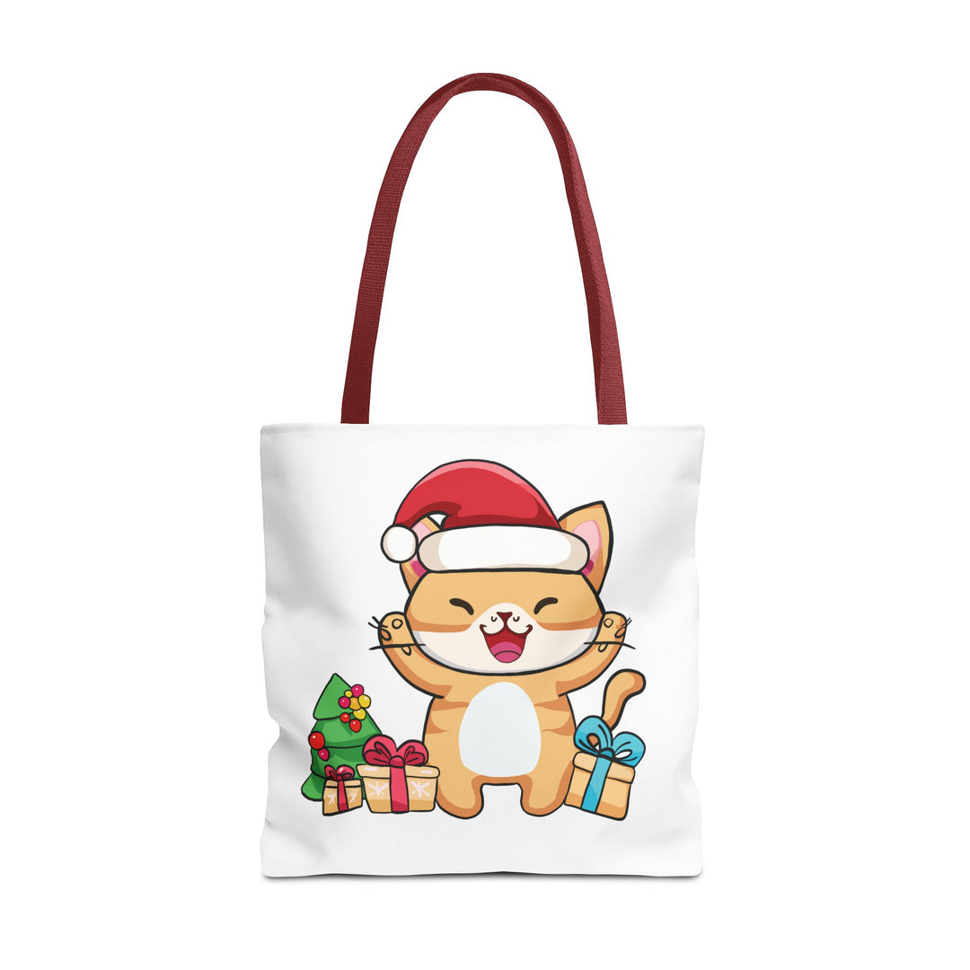 Happy Santa Cat Tote Bag