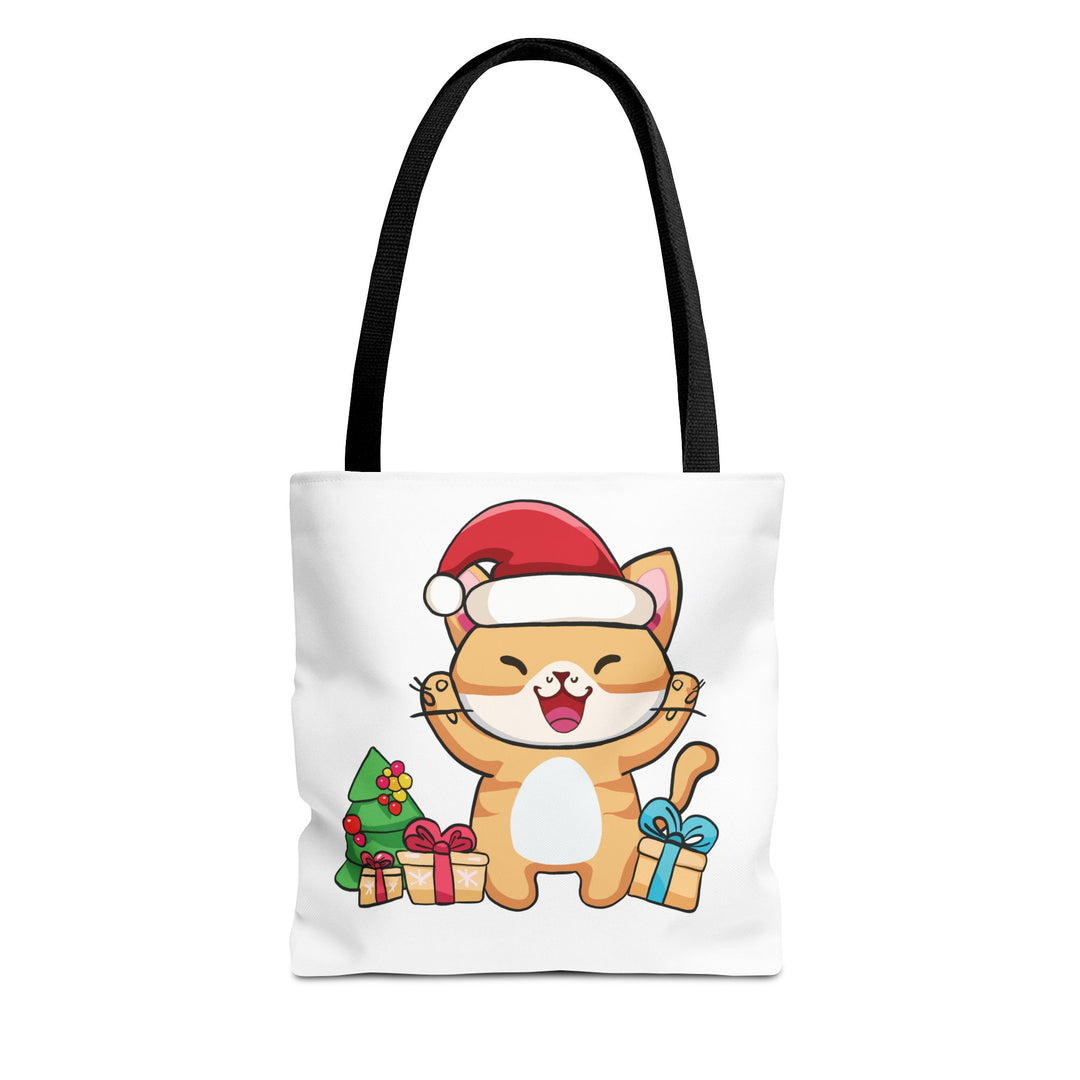 Happy Santa Cat Tote Bag