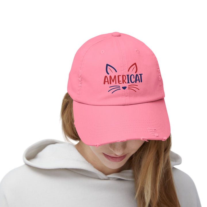 Americat Unisex Distressed Hat