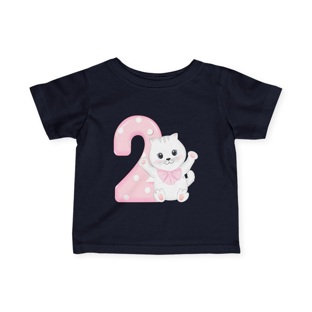 Happy 2nd Birthday Cat Infant Fine Jersey Tee