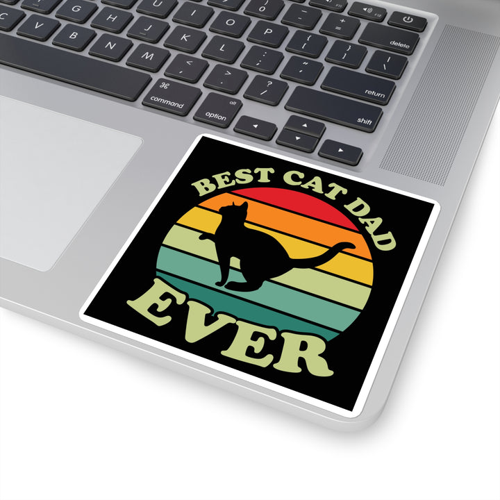 Best Cat Dad Ever Square Sticker