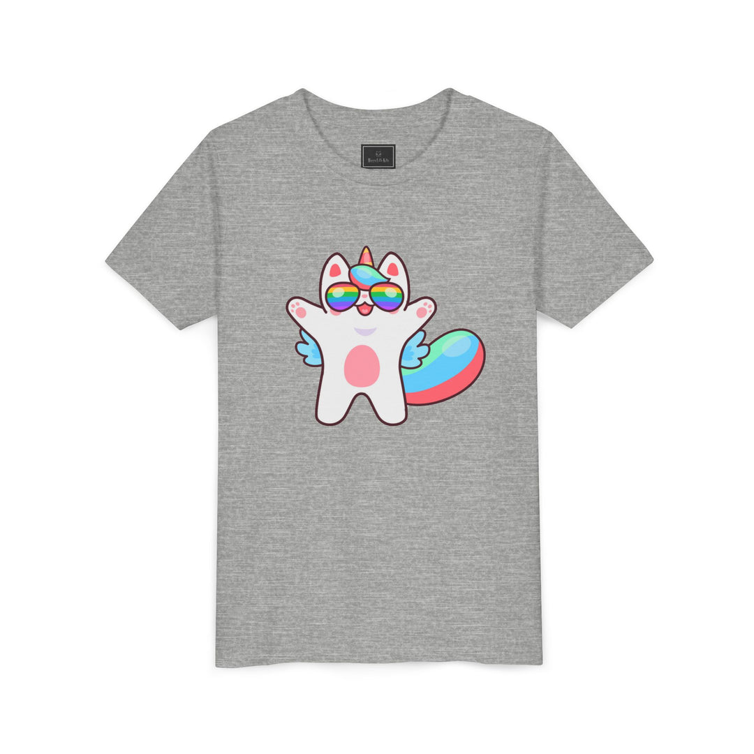 Caticorn Party Time Youth Short Sleeve Tee