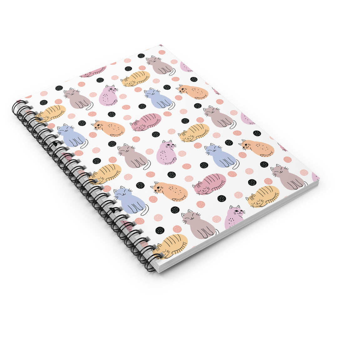 Cats and Dots Spiral Notebook