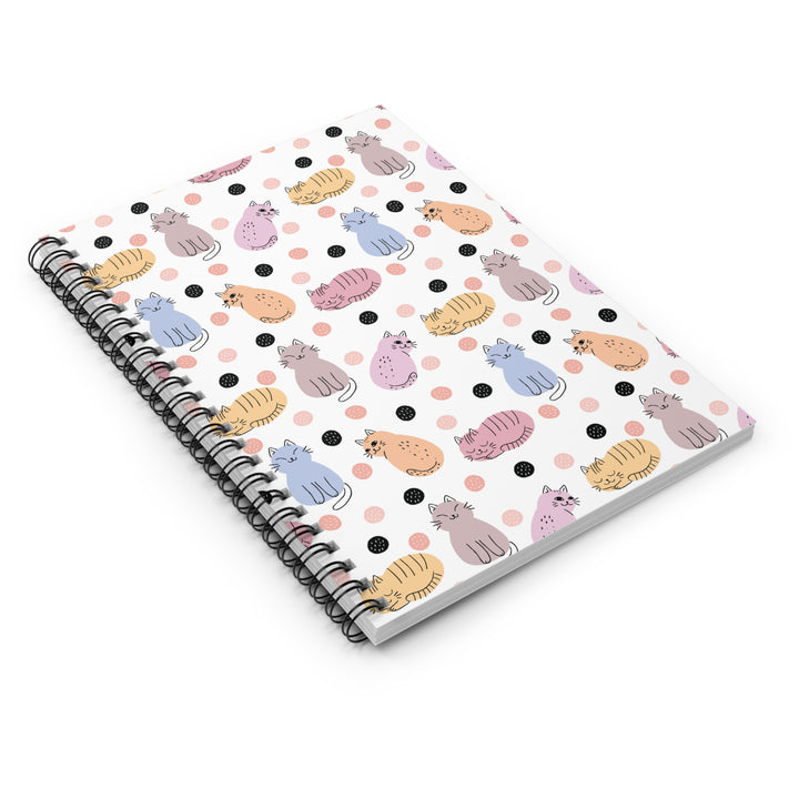 Cats and Dots Spiral Notebook