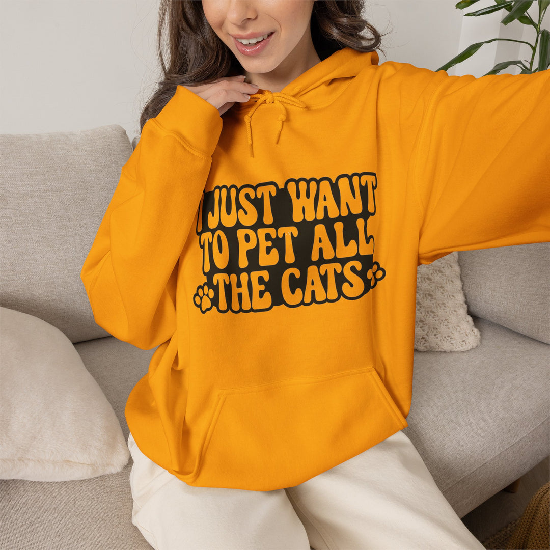 Pet All The Cats Hooded Sweatshirt