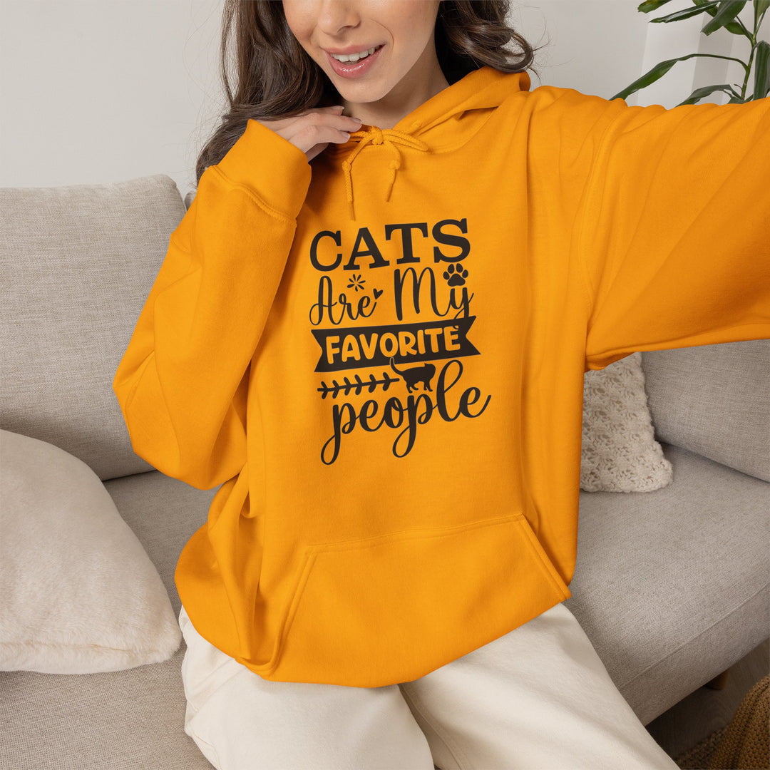 Cats Are My Favorite People Hooded Sweatshirt