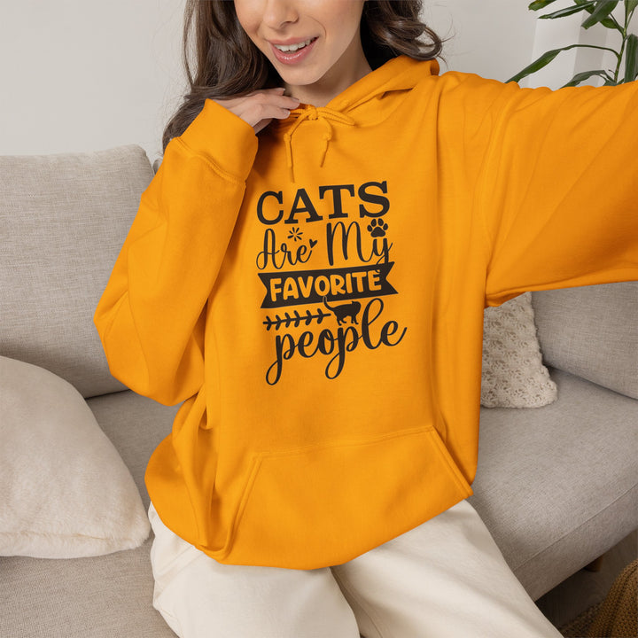 Cats Are My Favorite People Hooded Sweatshirt