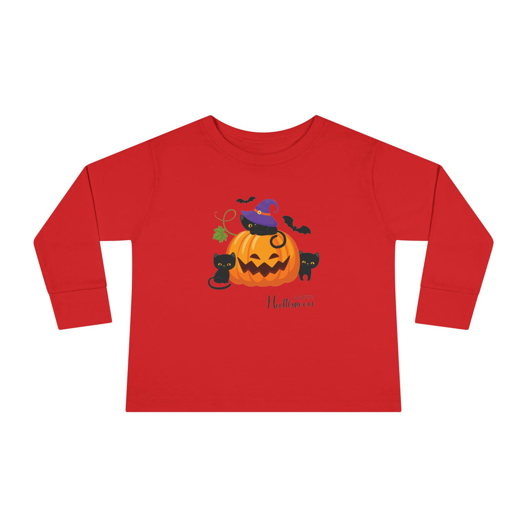 Meow-l-o-Ween Toddler Long Sleeve Tee