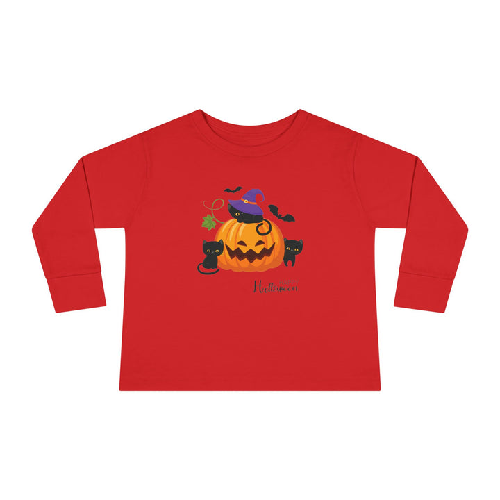 Meow-l-o-Ween Toddler Long Sleeve Tee