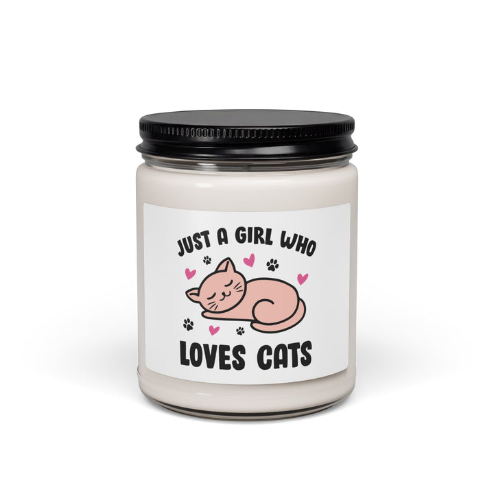 Girl Who Loves Cats Scented Soy Candle, 9oz