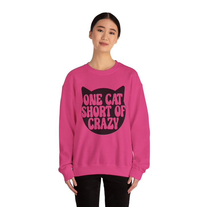 One Cat Short of Crazy Crewneck Sweatshirt
