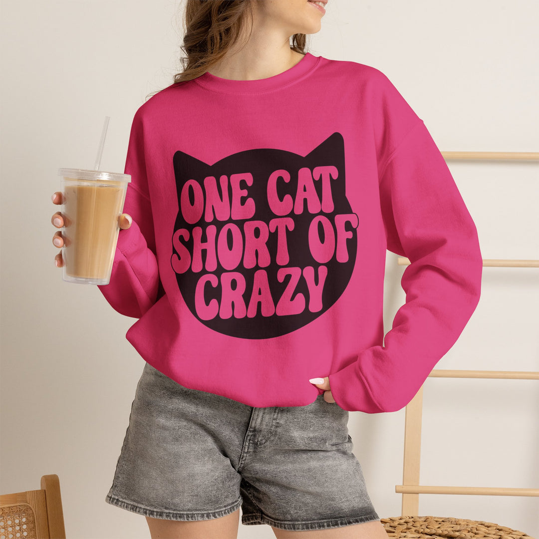 One Cat Short of Crazy Crewneck Sweatshirt