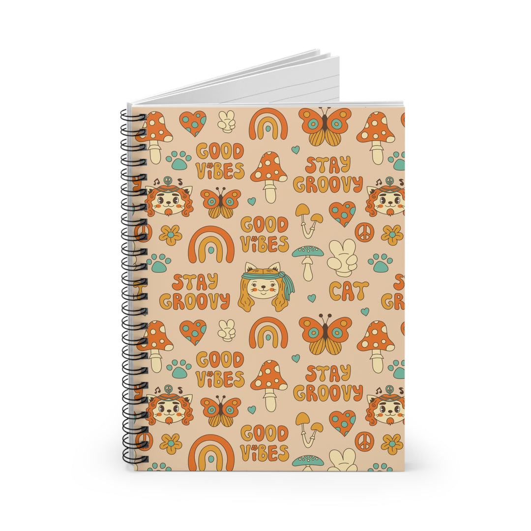 Groovy Cat Spiral Notebook