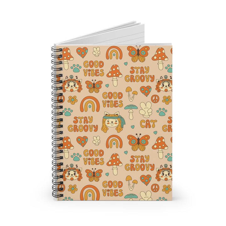 Groovy Cat Spiral Notebook