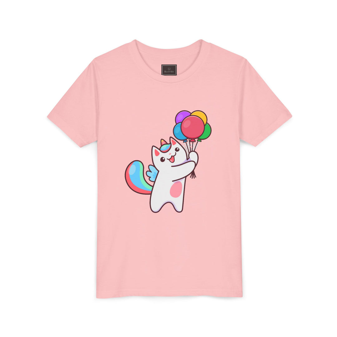 Caticorn and Balloons Youth Short Sleeve Tee